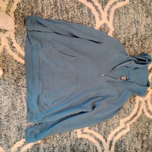 Ideology Blue hoodie with 1/4 zip up and Kangaroopocket size XL Very comfortable